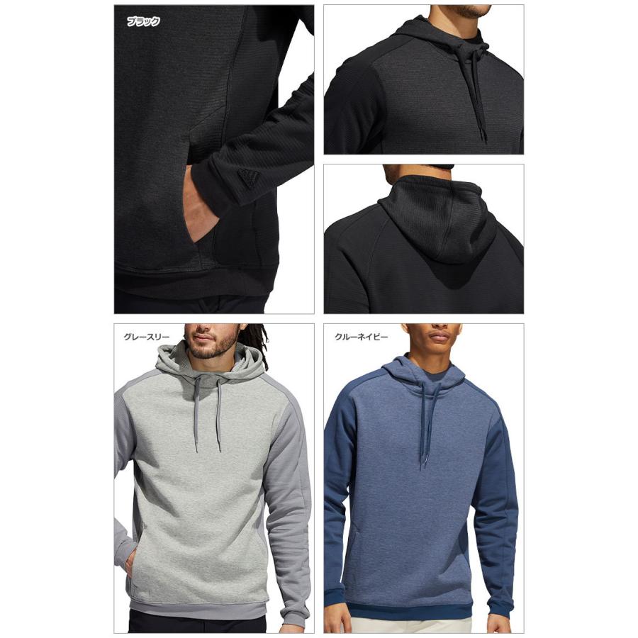 adidas アディダス ゴルフウェア BM534 COLD.RDY ファブリックコンビネーション 長袖 プルオーバー フーディー [ストレッチ 保温 吸放湿] （メンズ）