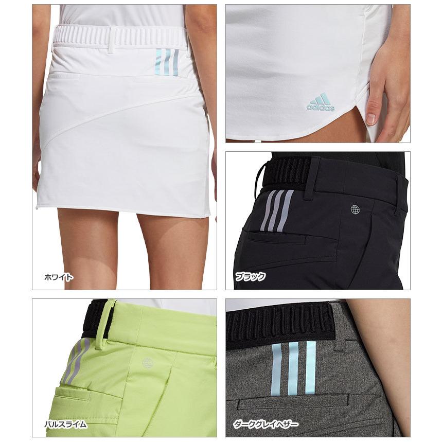 新品　Lサイズ　黒　アディダスゴルフ スリーストライプス サイドスリットスカート adidas アディダス ゴルフウェア BZ850 スリーストライプス サイド