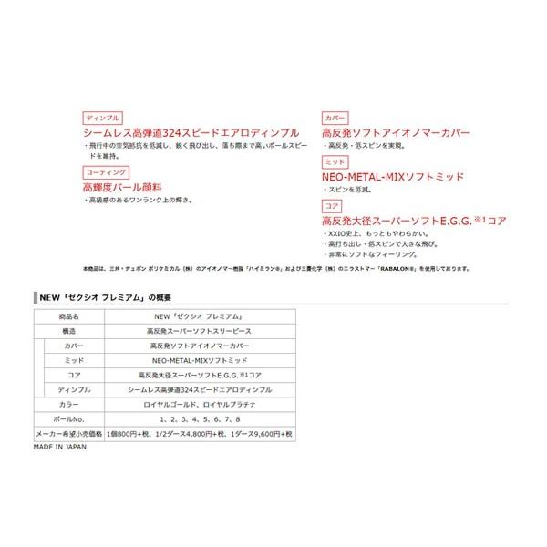 ダンロップ ゼクシオ プレミアム Xxio Premium16 ゴルフボール 半ダース 6球 Dpbl Xxioprm16 6p F Net Golf Yahoo 店 通販 Yahoo ショッピング