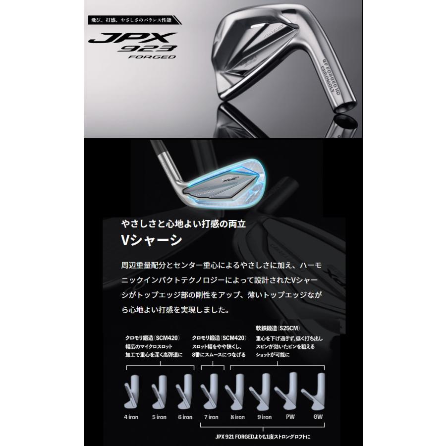 ミズノ ゴルフ JPX 923 FORGED アイアン 6本組(No.5〜9、PW) DynamicGold ダイナミックゴールド 95 スチールシャフト｜f-netgolf｜02