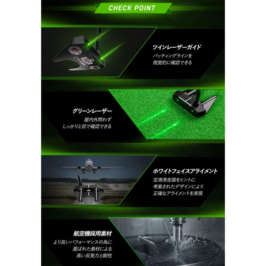 ROOKIE ROOKIE BLACK LASER パター 33ヘッドカバー付 ROOKIE ROOKIE