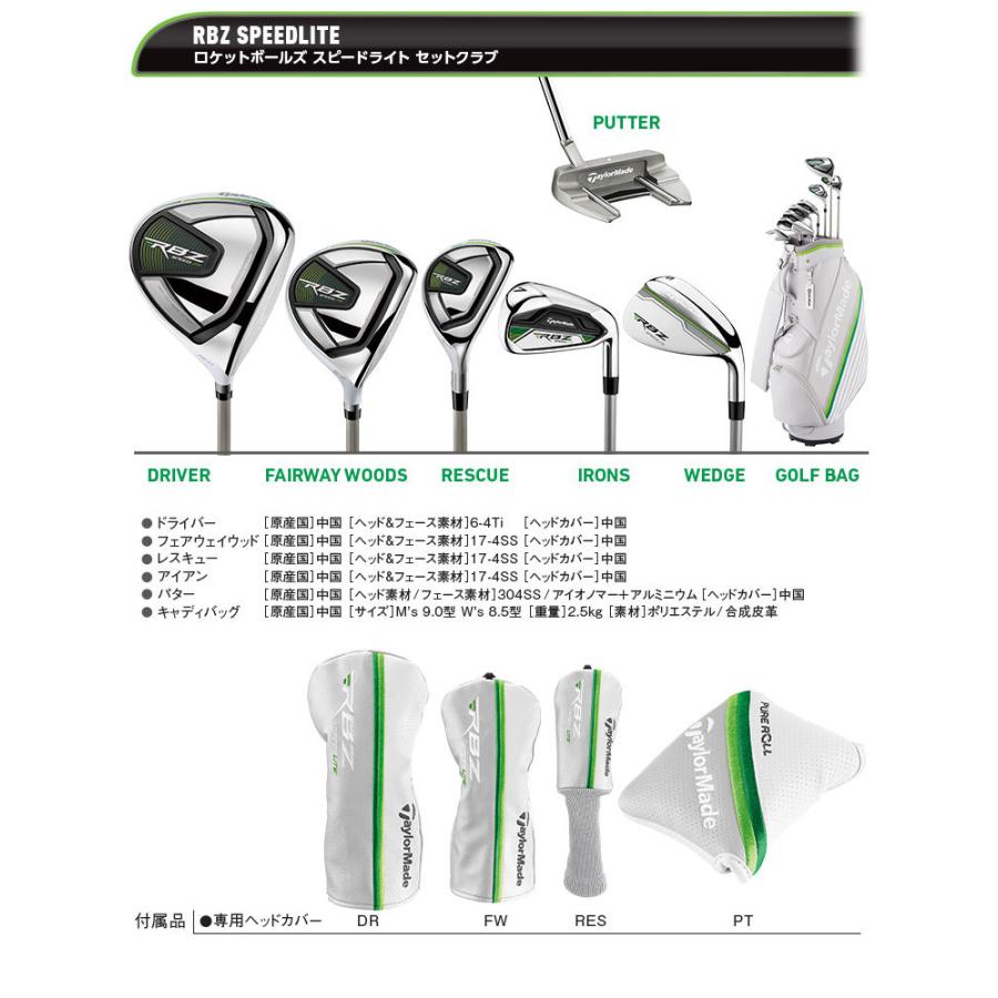 テーラーメイドRBZSLレディースゴルフ8本セットカーボンL右利き用