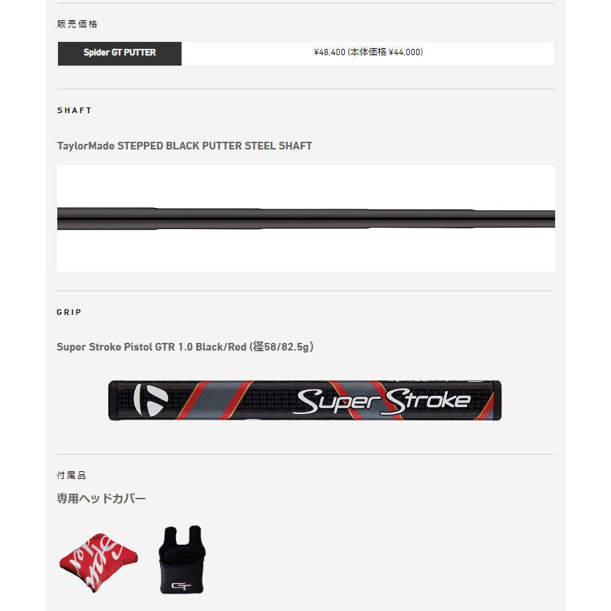 TaylorMade テーラーメイド ゴルフ スパイダー GT ブラック TM2 トラス