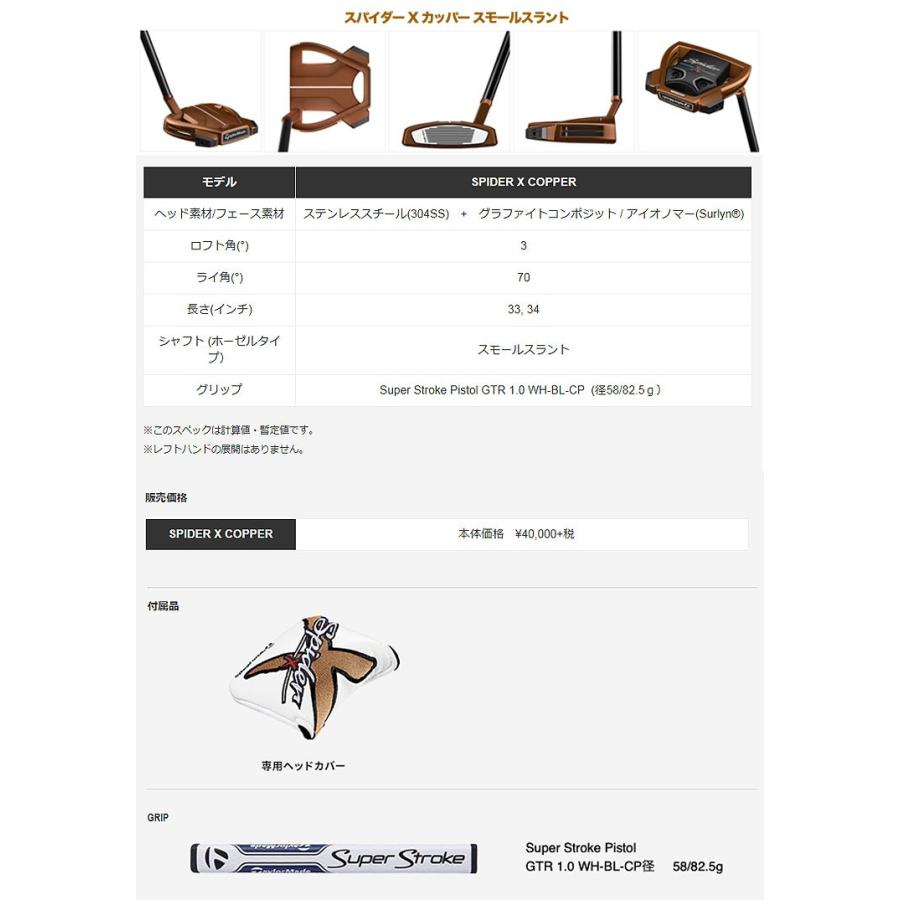 TaylorMade（テーラーメイド） ゴルフ SPIDER X COPPER スパイダーX
