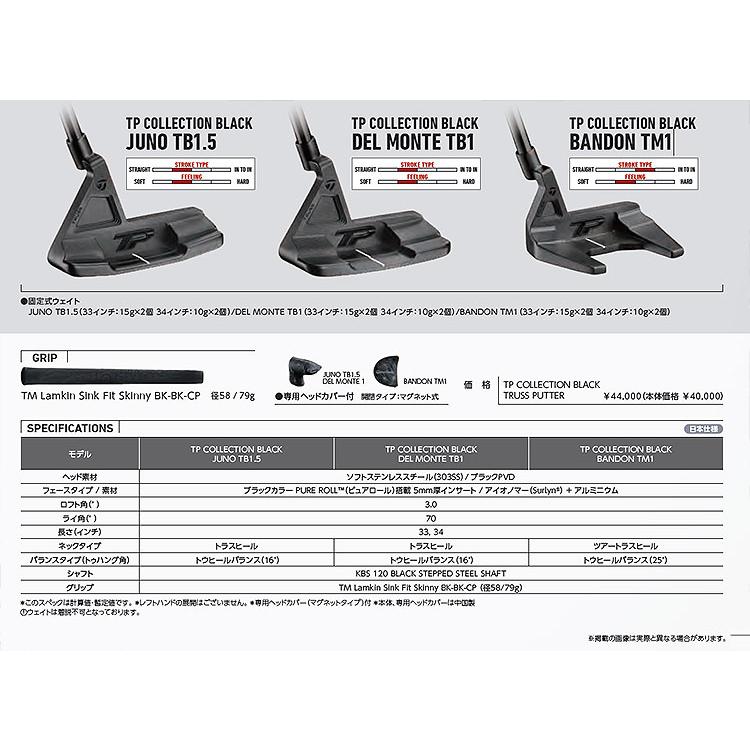TaylorMade テーラーメイド ゴルフ TP COLLECTION BLACK TRUSS TaylorMade テーラーメイド ゴルフ TP COLLECTION BLACK TRUSS