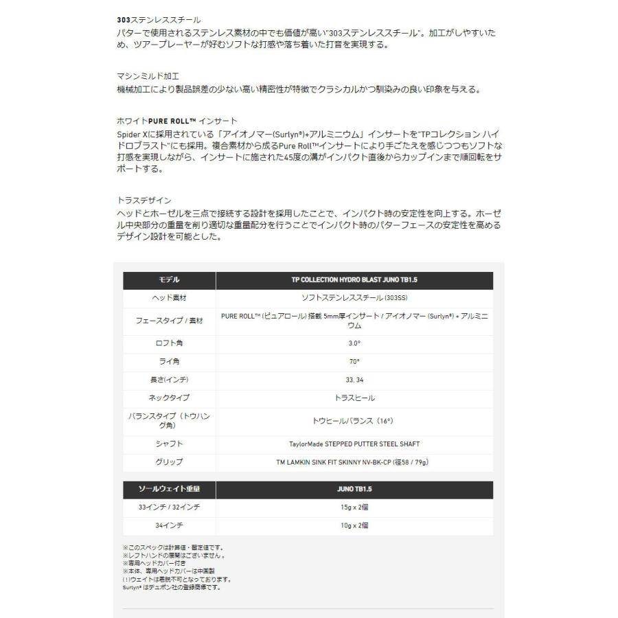 テーラーメイド ゴルフ TPコレクション ハイドロブラスト ジュノ