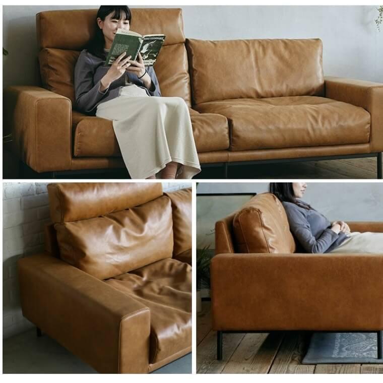 関家具 ソファー ソファ 2.5人掛け 2.5P おしゃれ レザー 北欧 レザー