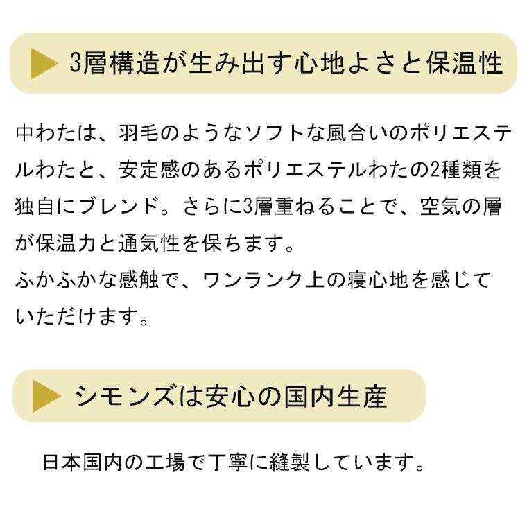 ベッドパッド シモンズ プレミアムレストベッドパッド セミダブル 日本製 リバーシブル メッシュ洗える 快眠 寝具 LG1501 正規品 simmons_3