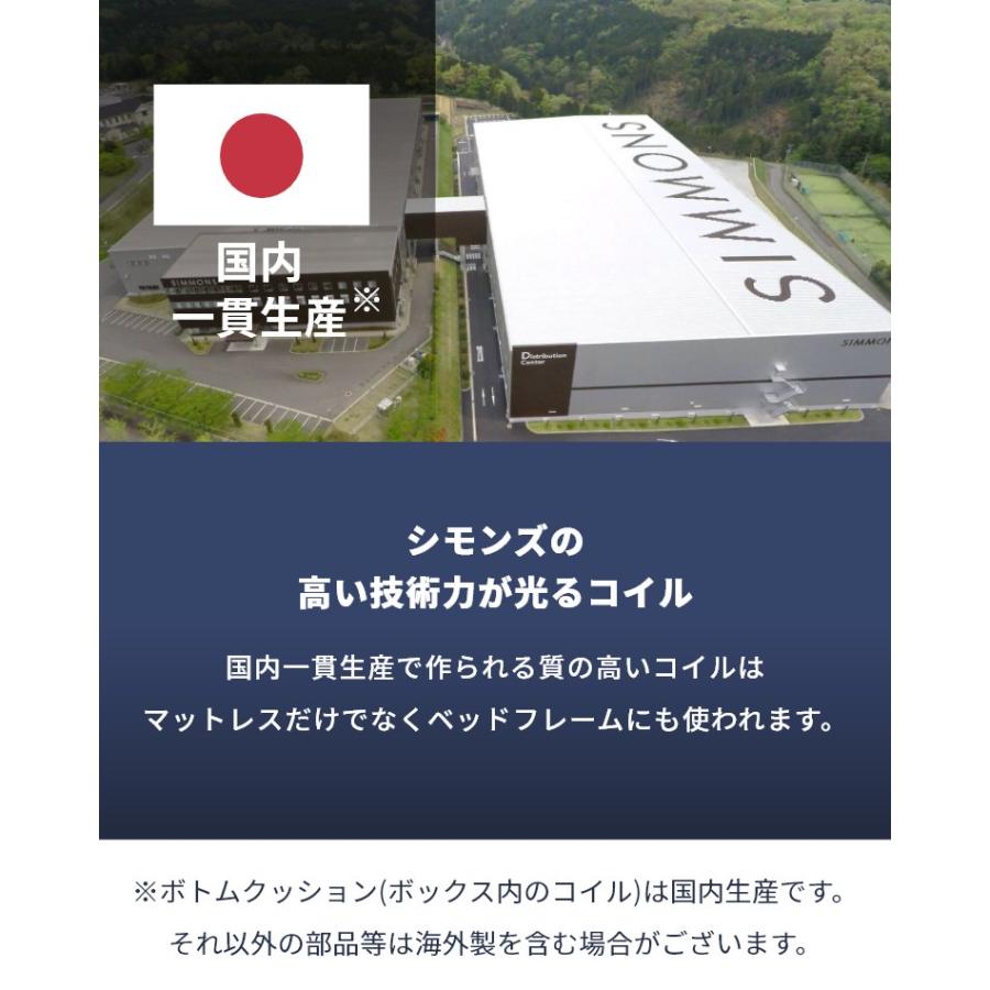 シモンズ ベッドフレーム 開梱設置 フラット2 ダブルクッション セレクション クイーン 厚み13cm ボックススプリング BN16004 BN21009 ベッド 単品 正規品_5