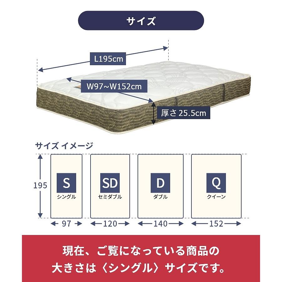 レビュー特典 マットレス シモンズ オリジナル 桐生織 シングル ニューフィット 25.5cm厚 6.5インチ S 開梱設置 シモンズベッド ポケットコイル AN25005_16