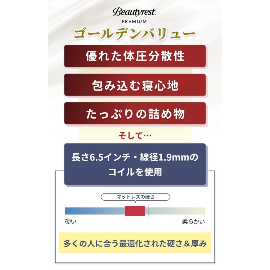 マットレス シモンズ クイーン ゴールデンバリュー プレミアム 28cm厚 6.5インチ Q 開梱設置 シモンズベッド ポケットコイル AA21223｜f-news｜13