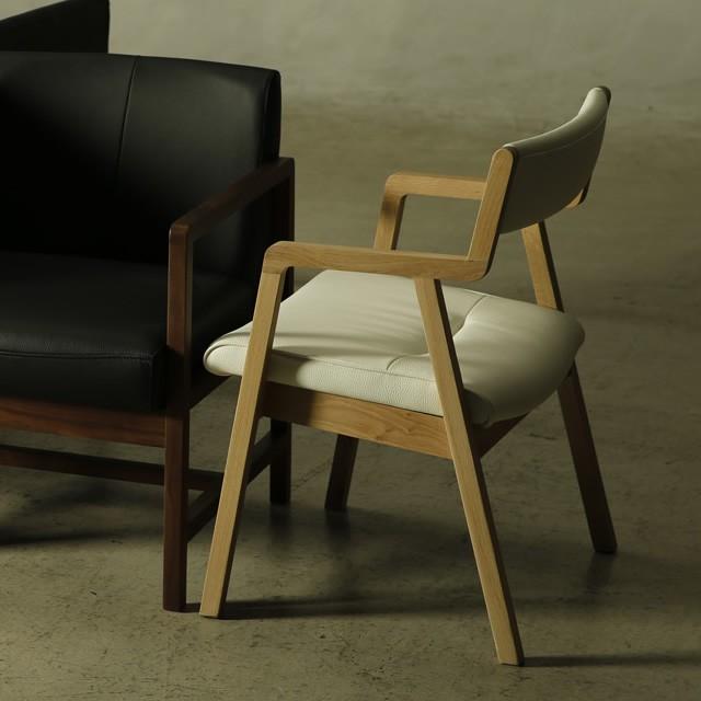 シギヤマ家具工業 ダイニングチェア 肘付き 木製 北欧 シギヤマ家具
