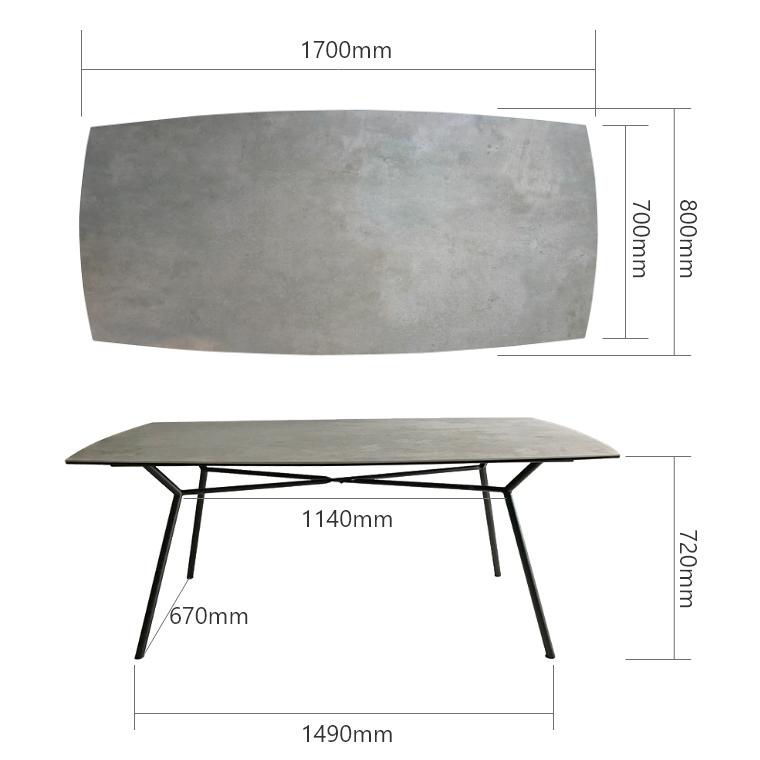 開梱設置 セラミック天板 UP 260 CELA（セラ）170DT surf ダイニングテーブル 幅170cm 4人掛け 食卓テーブル 大理石風 頑丈