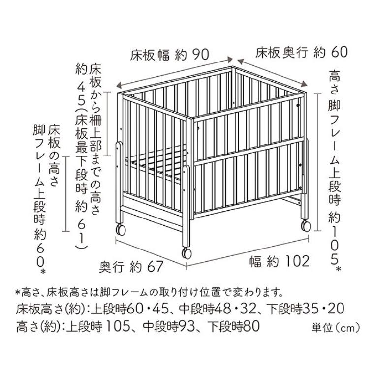 大和屋 2点セット ベビーベッド ミニ キホン ミニベビーベッド+ベビー