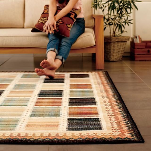 北欧キリム柄ラグ ノマド Nomad 67×120cm ホットカーペット対応