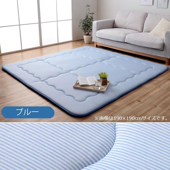 イケヒコ ラグ 夏用 2畳 接触冷感 接触冷感素材を使用した極厚40mmラグ