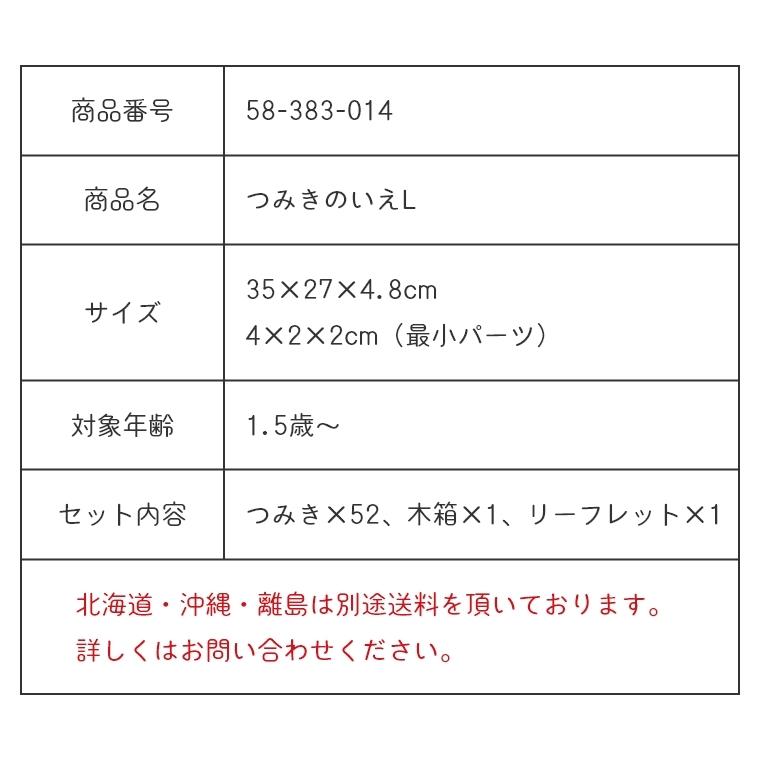 おもちゃ 木のおもちゃ 積み木 日本製 つみきのいえL 52ピース ニホン 1歳 1.5歳 18か月 エド・インター 赤ちゃん 誕生日 出産祝い 積木 国産 ブロックの画像