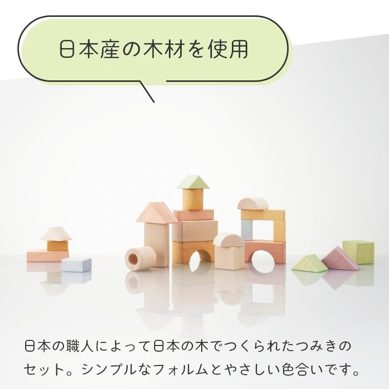 おもちゃ 木のおもちゃ 積み木 日本製 つみきのいえL 52ピース ニホン 1歳 1.5歳 18か月 エド・インター 赤ちゃん 誕生日 出産祝い 積木 国産 ブロックの画像