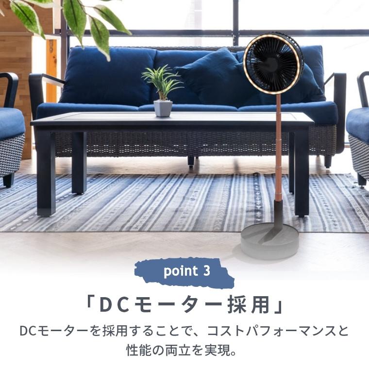 THREEUP LEDライト付2way 卓上 床置き 扇風機 ファン DCモーター THREEUP LEDライト付2way 卓上 床置き 扇風機 ファン DCモーター