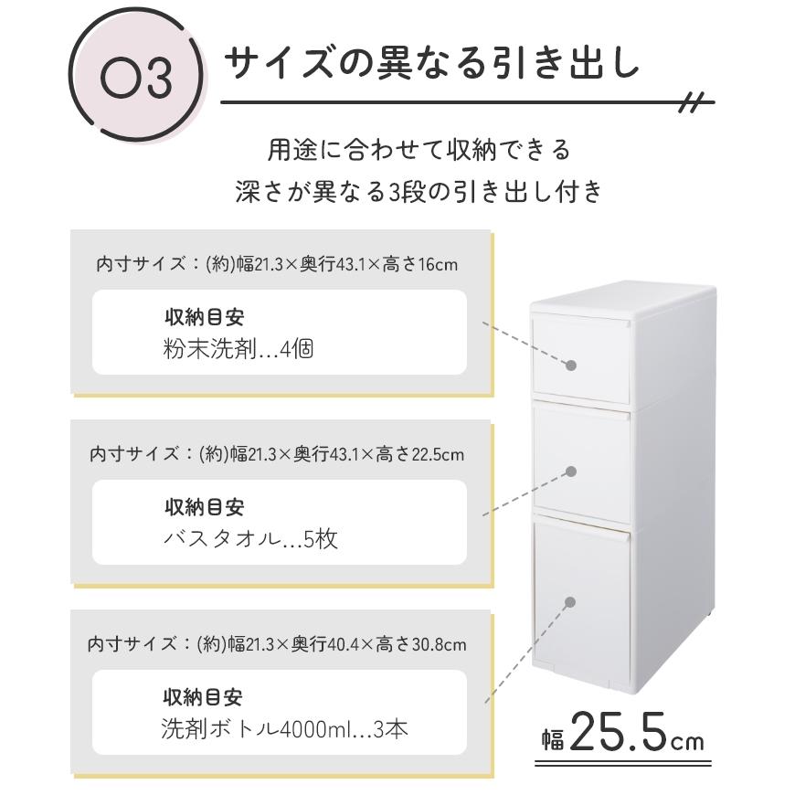 Like-it（ライクイット） レビュー特典 すき間収納 洗面所 タオル 薄型