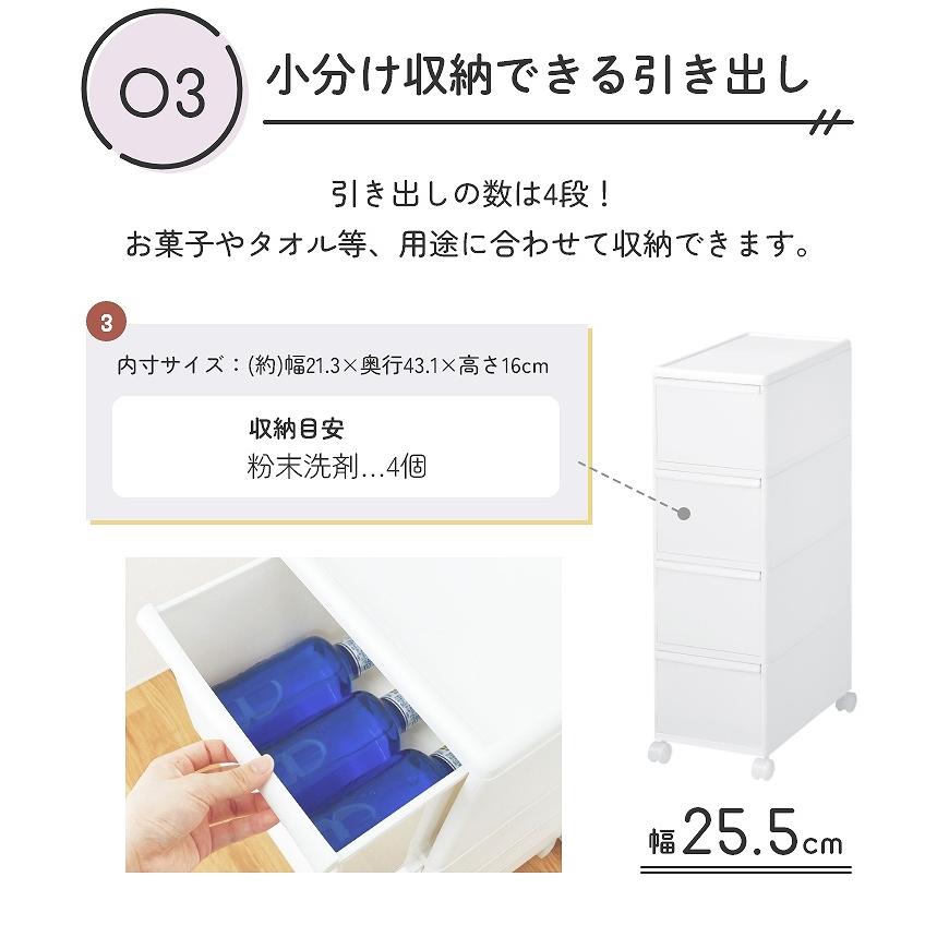 Like-it（ライクイット） レビュー特典 隙間収納 キャスター付き 洗面