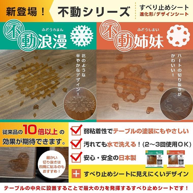 貼ってはがせる 滑り止め両面シート 角丸4枚タイプ すべりどめ ビニール 透明 クリア テーブルクロス デスクマット ビニールマット ズレ防止｜f-news｜07