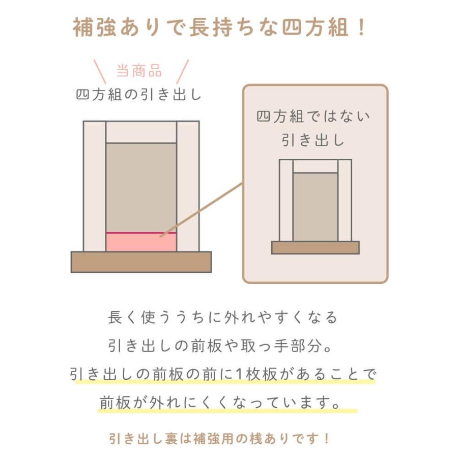 ワゴン キャビネット 幅42 引き出し キャスター ナチュラル リビング 学習 TRY トライアルダー 組み合わせ 学習机 デスク アルダー材 ブラウンの画像