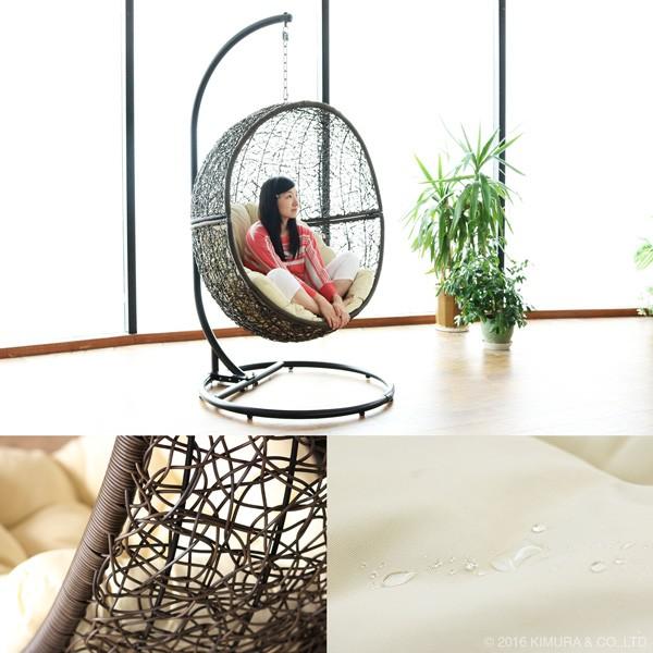 C500P 大型 ハンギングチェア ハンモックチェア ブラウン グレー