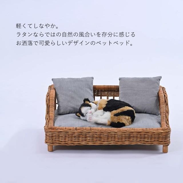 ペットベッド 犬 猫 ラタン ペットベッド GK139MER ラタン ペットハウス ペット用品 籐 ナチュラル オシャレ 軽い 通気性 クッション イヌ ネコ_1