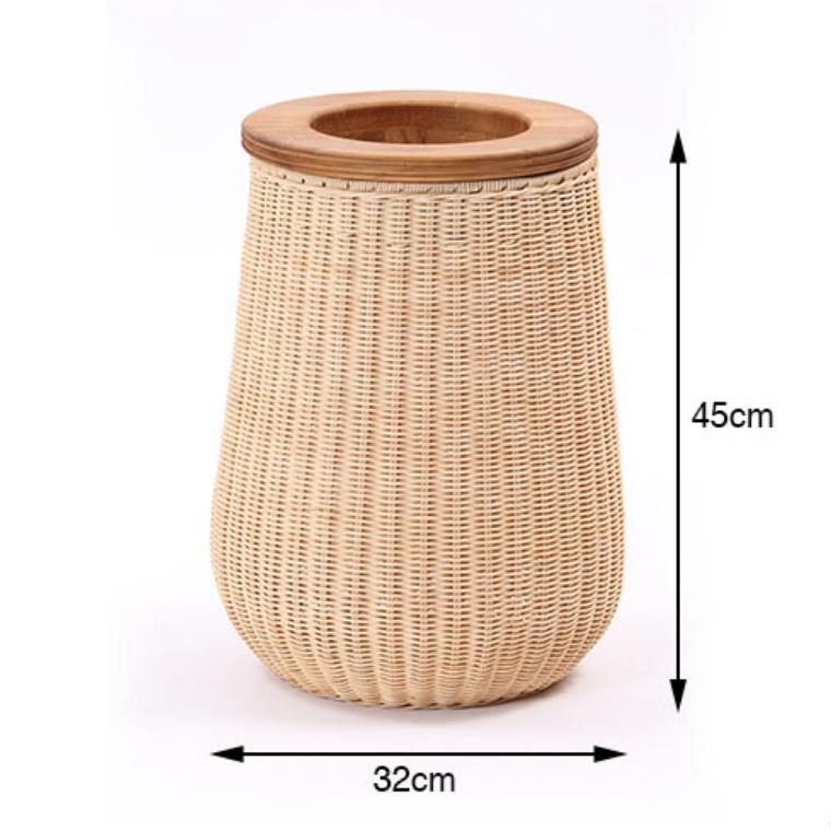 ウッド ゴミ箱 おしゃれ ラタン ダストボックス GK830XP サンフラワー