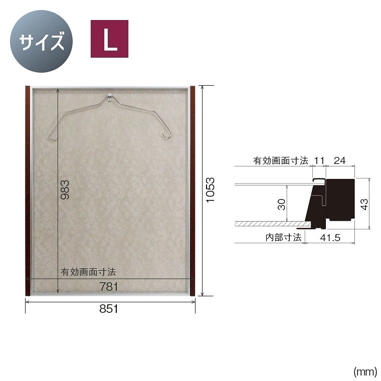 ユニフォーム額縁 スタンダードタイプ L114 Lサイズ 85.1×105.3cm