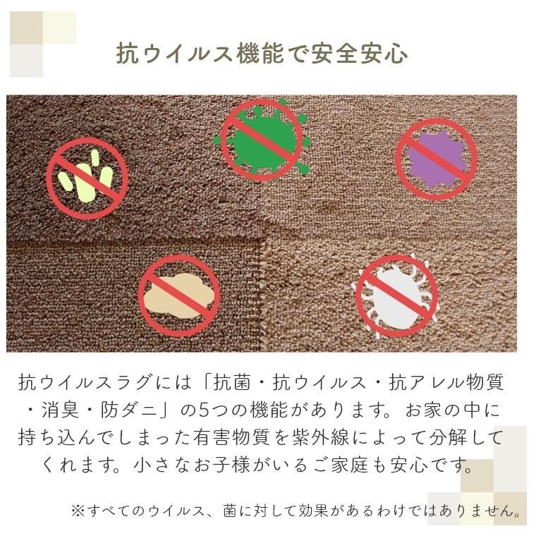ラグマット 洗える 抗菌 抗ウイルス 小さなお子様がいるご家庭も安心 ロデント 185×240cm 洗濯機 洗濯可 たためる 防ダニ 裏面不織布 日本製_5
