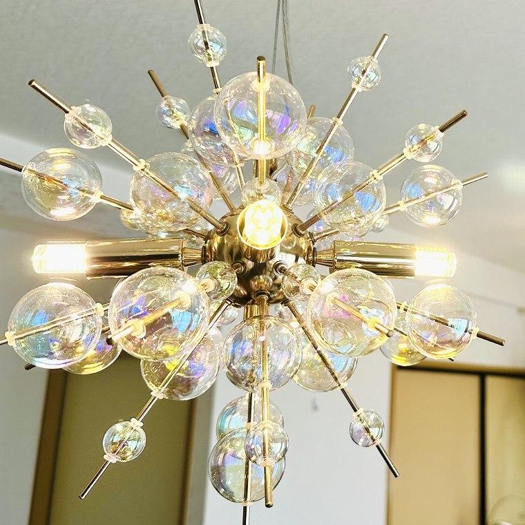 バブルシャンデリア LED 照明 4灯 ミニサイズ 天井照明 おしゃれ バブルシャンデリア LED 照明 4灯 ミニサイズ 天井照明 おしゃれ