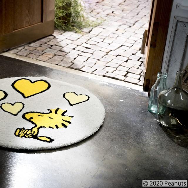スミノエ 玄関マット スヌーピー ウッドストックラブ 65×65cm PEANUTS