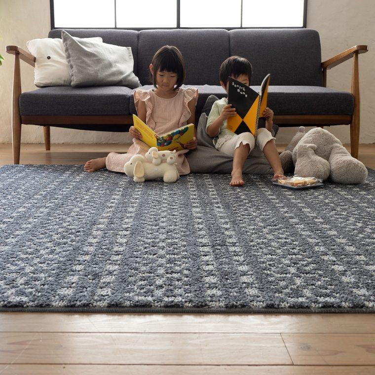 スミノエ ラグ おしゃれ ライン 日本製 約3畳 190×240cm 滑りにくい