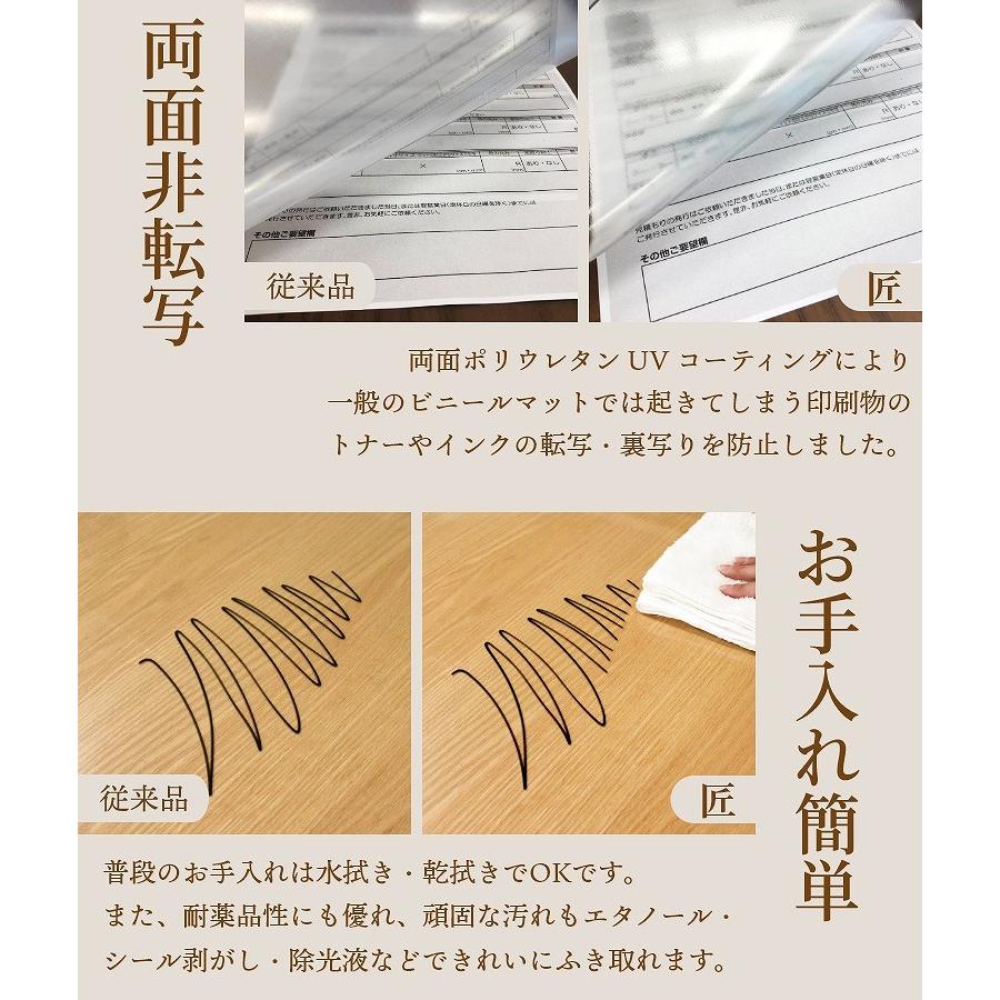 テーブルマット テーブルクロス  匠（たくみ） 角型（2mm厚） TAKUMI デスクマット テーブルクロス テーブルマット 透明