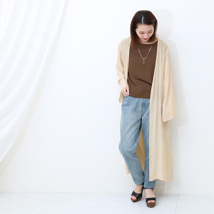 カーディガン レディース シアーノーカラーガウン ロング丈 ロングカーデ シャツ 春 夏 大人コーデ 上品 透け感 ゆったり シンプル 送料無料 4011 92 ソーシャルガール 通販 Yahoo ショッピング