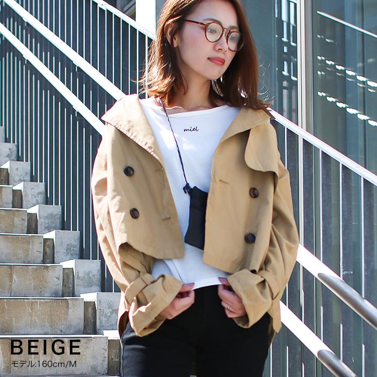 ファッション Gapギャップショートトレンチコート ジャケットスプリングコートレディース トレンチコート