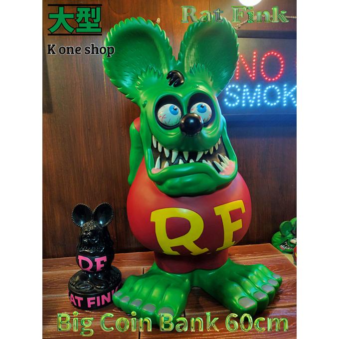 巨大【ラットフィンク　60cm ビッグコインバンク】貯金箱 FUNKO Rat Fink ビッグスタチュー 大型　アメリカン雑貨　BIG COIN BANK　フィギュア｜f-pleasant｜02