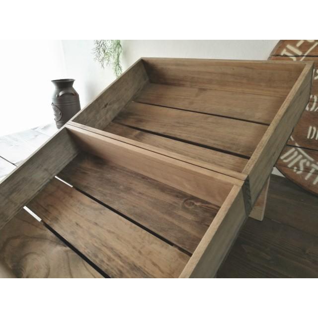 マルシェ傾斜台 レール幅可変式（傾斜台1台＆ディスプレイコンテナ木箱