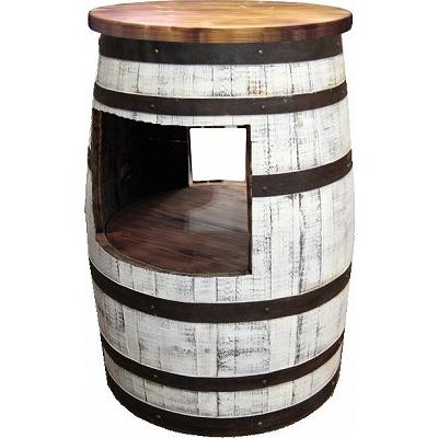 ウイスキー樽テーブル ホロウタイプ（天板600φ）（アンティーク