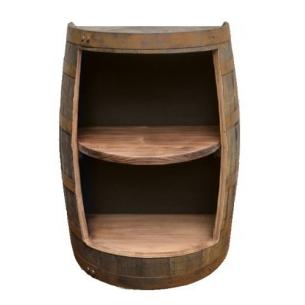 ウイスキーボトル収納用オープンラック（1/2カット）（背面カット・壁