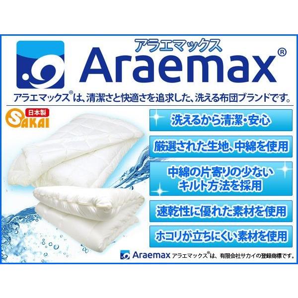 Araemax アラエマックス シルティナチャコール 備長炭生地 ウォシュロン 洗える敷布団 ジュニア｜f-ranking｜04