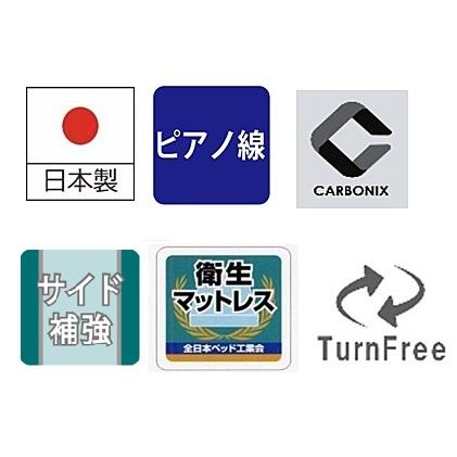 [家の中まで設置無料] マットレス アンネルベッド レムリアXT P800 サイド補強 6サイズ対応 カーボニクスポケットコイル使用 7インチ8巻のコイル 平行配列