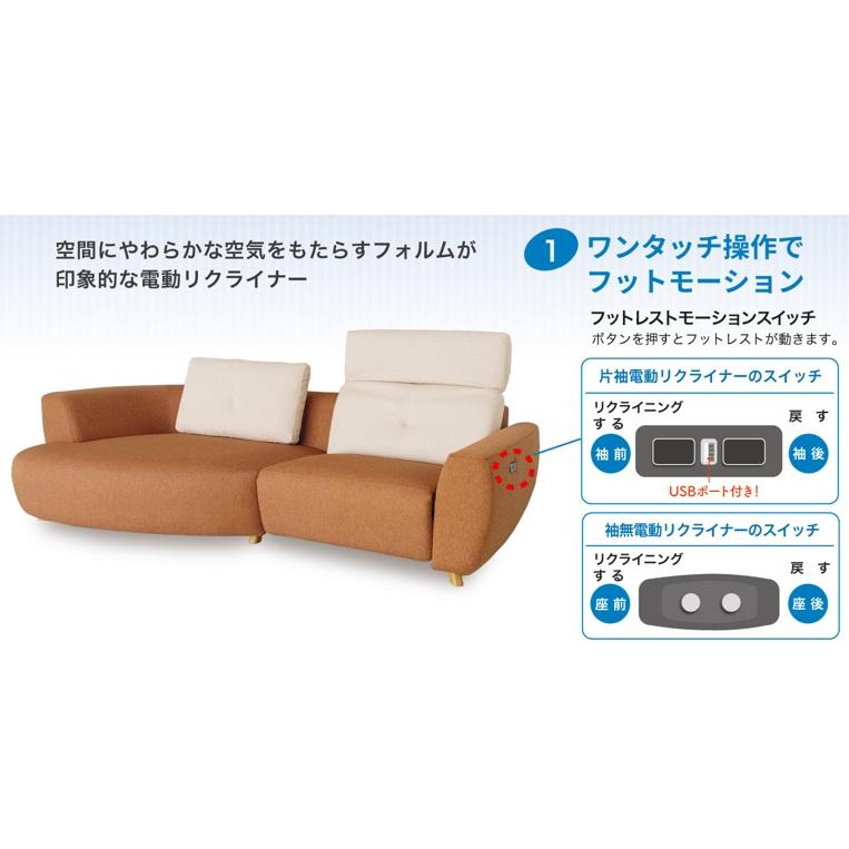 馬場家具 袖無電動リクライナー7 ソファ SMN (OS) PE7 張地：59色対応 脚の色：2色対応 開梱設置送料無料