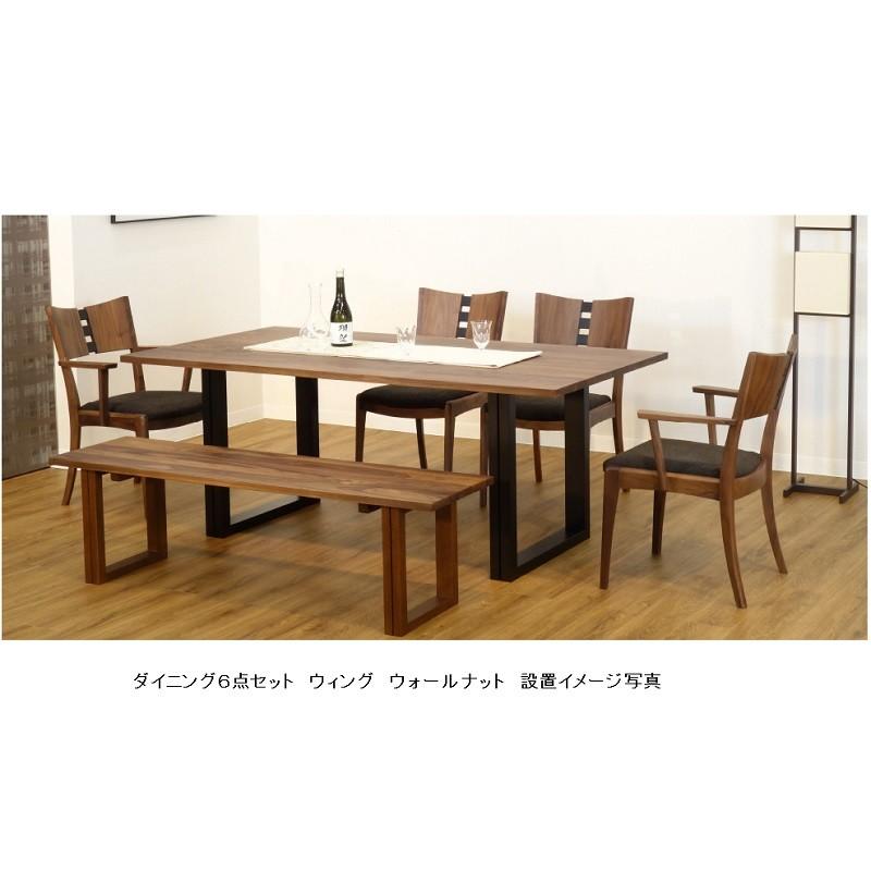 第一産業 ダイニングベンチ ウイング WGDB3-120-W ウォールナット材 2サイズ対応：120/150 座面：板座・PU塗装 送料無料 (玄関前まで)_2