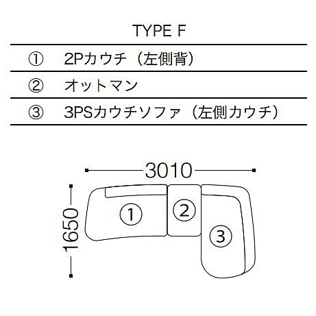 [開梱設置送料無料] エスティック スピガ オルチア 3PSカウチソファ ORC-37NS / 38NS 張地布：7ランク96色対応 脚：2タイプ カバーリング クッション別