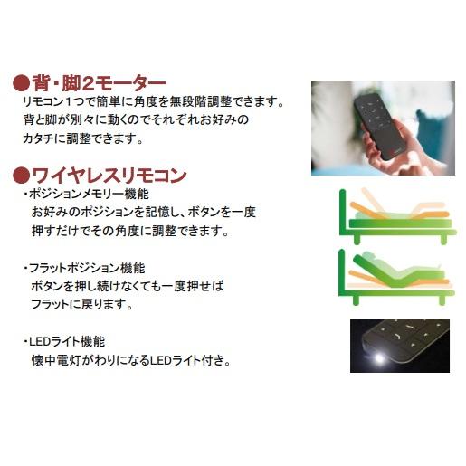 [開梱設置送料無料] Granz (グランツ) 電動ベッド グランムーブ プラス 専用マットレス有：マイルド/レギュラー/ハード 3色対応：アイボリー/グレー/ブラック_2