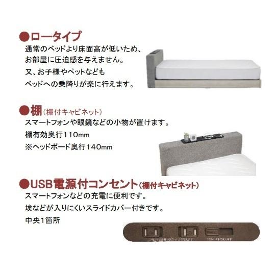 Granz (グランツ) シングルベッド スローグ 棚付キャビネットタイプ 2