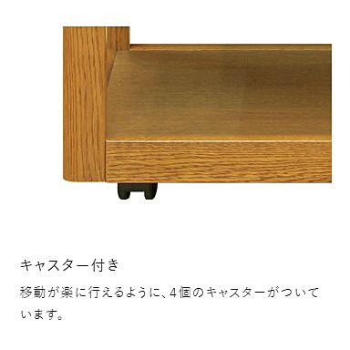 [送料無料] 5年保証 浜本工芸 ワゴンA No.1600 主材：オーク無垢材 UV塗装 塗色：3色対応 天板無垢板・裏面化粧仕上げ 受注生産の画像